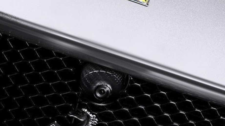 Front grille close-up of a Ferrari 812