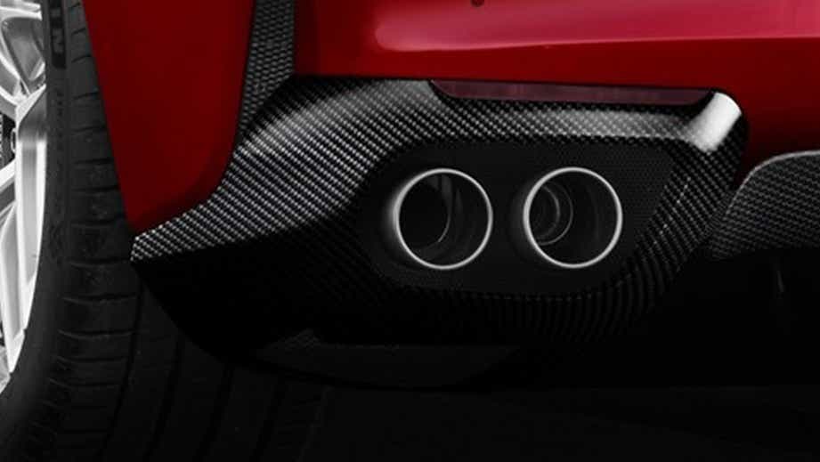 rear exhaust close-up of a Ferrari 812