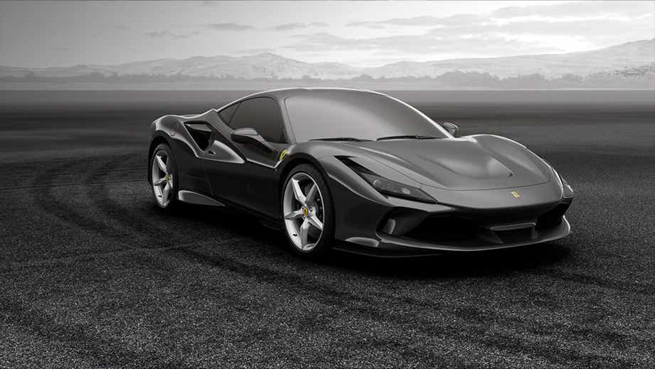front three-quarter view of a Ferrari F8 Tributo