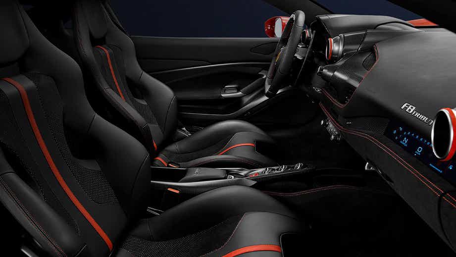 interior view of a Ferrari F8 Tributo