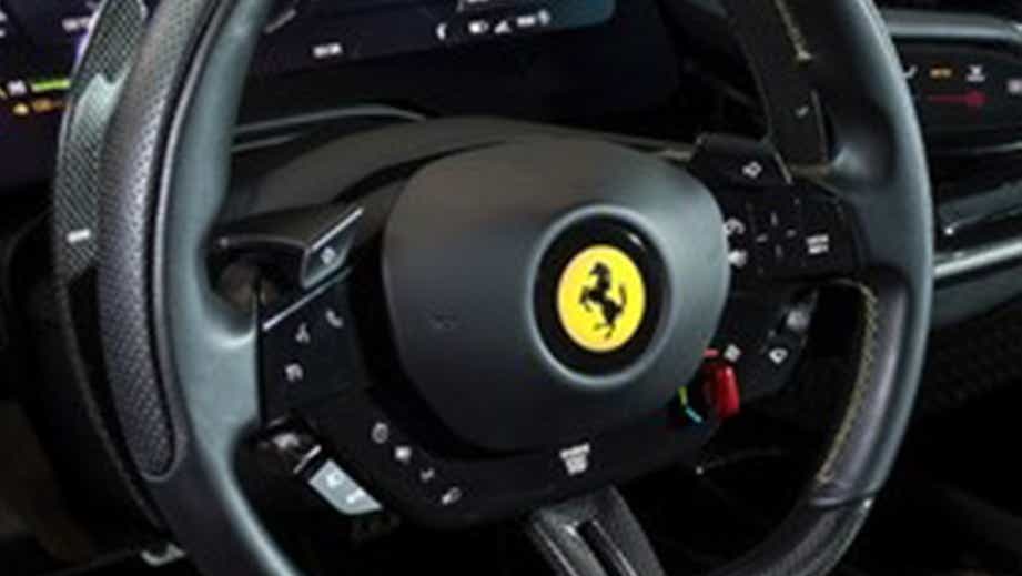 steering wheel of a Ferrari SF90 Stradale