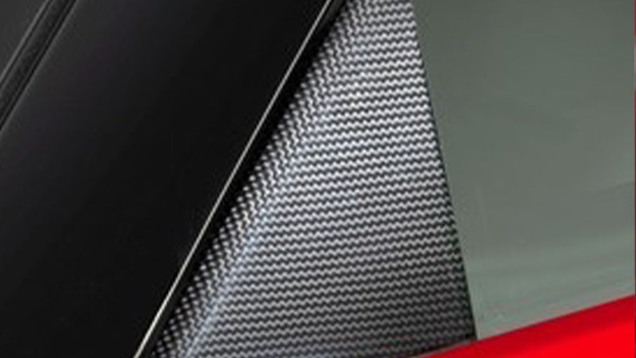 B-pillar close-up of a Ferrari SF90 Stradale