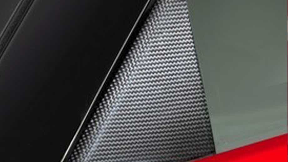 B-pillar close-up of a Ferrari SF90 Stradale