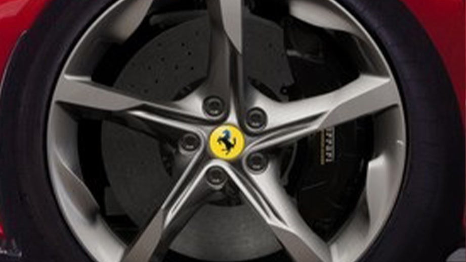Wheel close-up of a Ferrari SF90 Stradale