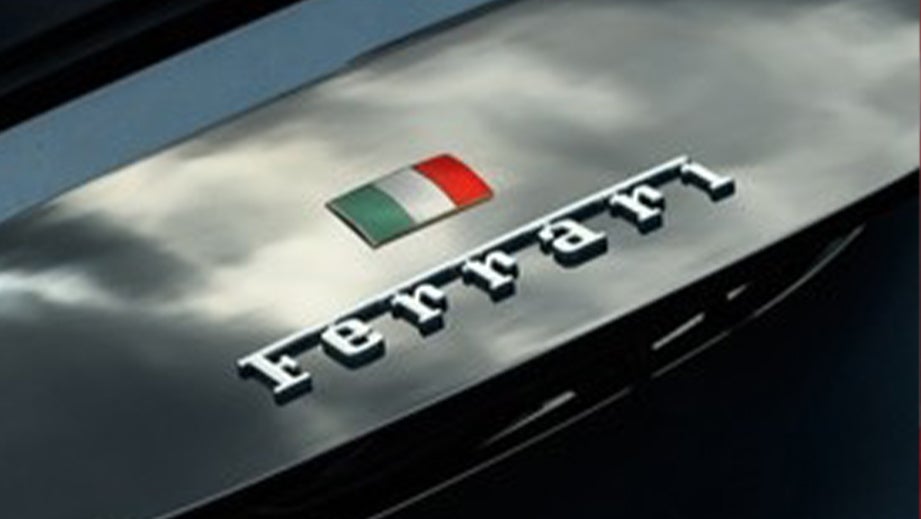 Close-up of the Ferrari SF90 Stradale rear badge