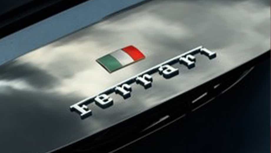 Close-up of the Ferrari SF90 Stradale rear badge