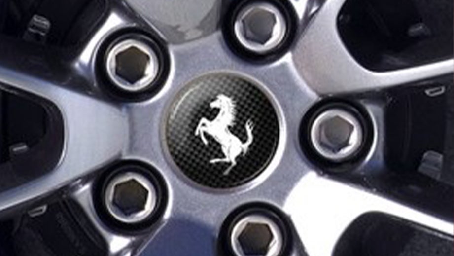 Wheel close-up of a Ferrari SF90 Stradale