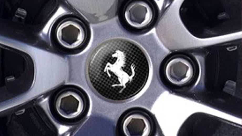 Wheel close-up of a Ferrari SF90 Stradale