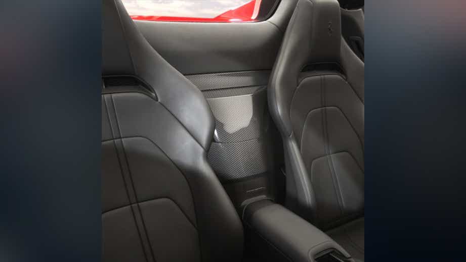 Interior seats view of a Ferrari SF90 Stradale