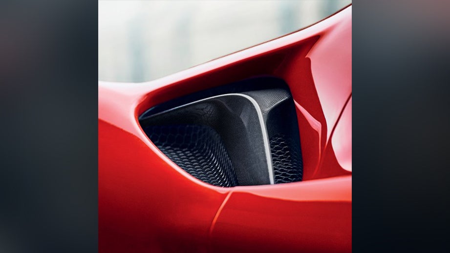 side intake close-up of a Ferrari SF90 Stradale