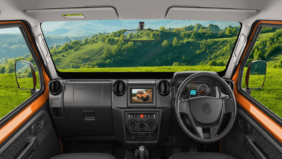 interior dashboard of a Force Gurkha