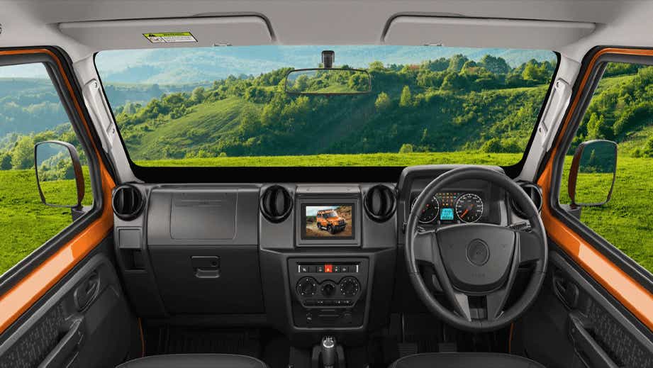 interior dashboard of a Force Gurkha