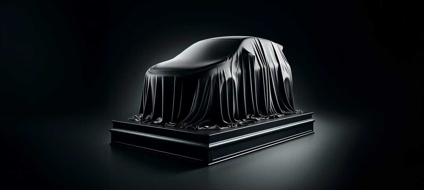 Covered full-car view of a Tata Altroz EV