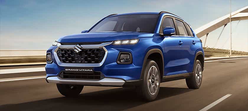 front three-quarter of a Maruti Suzuki Grand Vitara