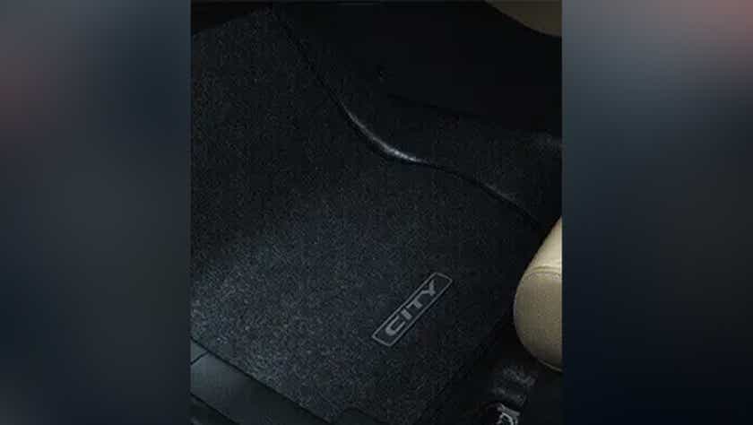 Floor mat close-up of a Honda City Hybrid