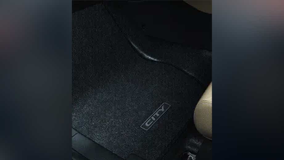 Floor mat close-up of a Honda City Hybrid