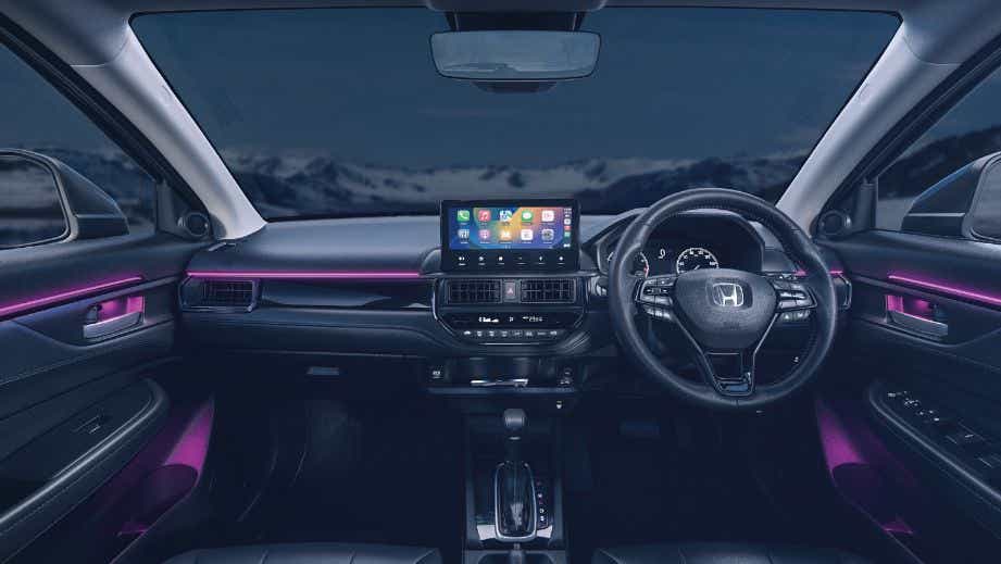 interior dashboard view of a Honda Elevate