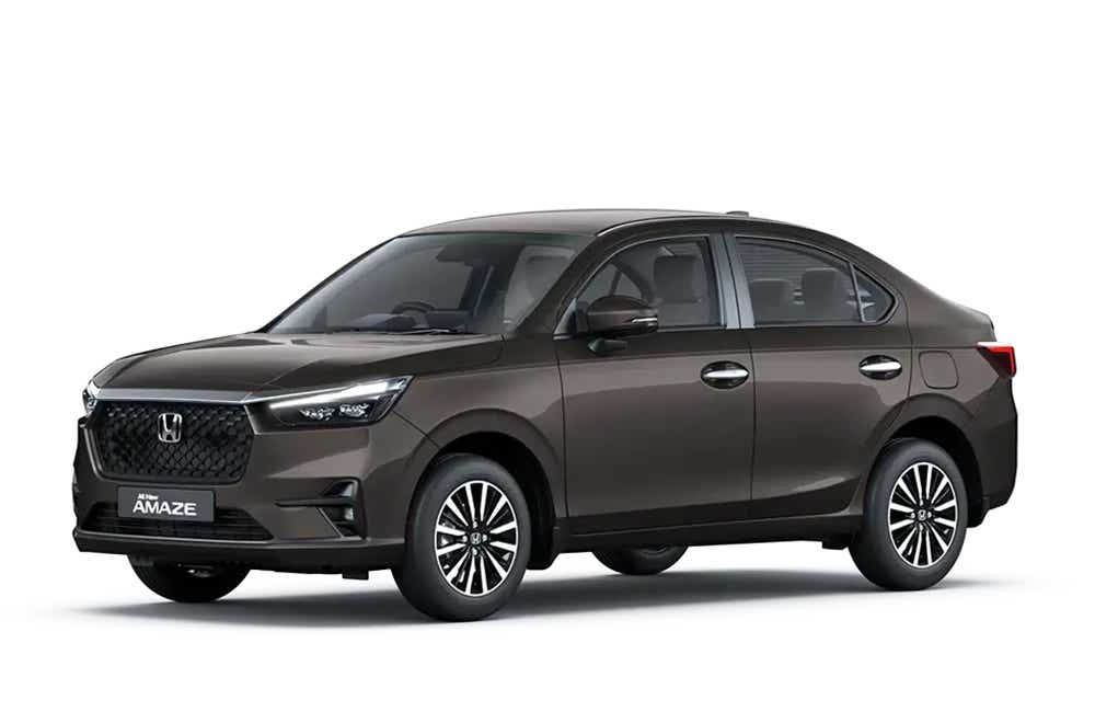 front three-quarter view of a Honda Amaze