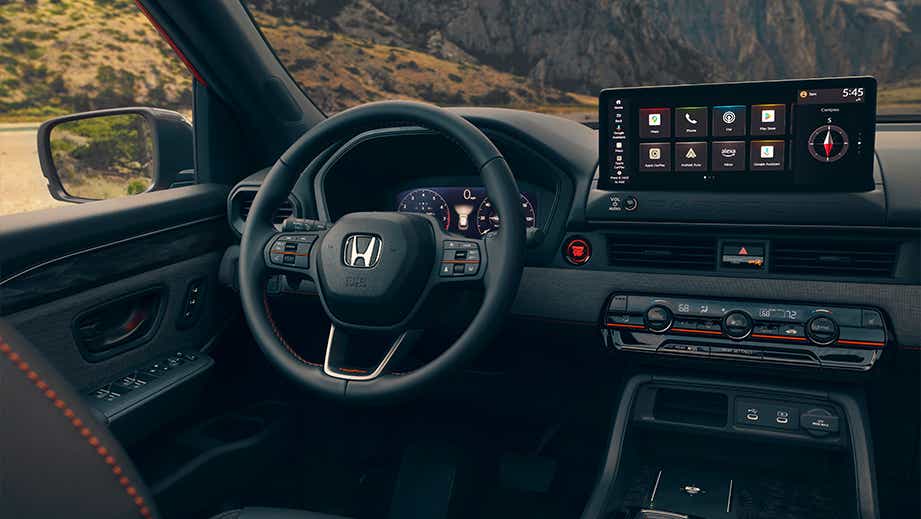 interior dashboard of a Honda Passport