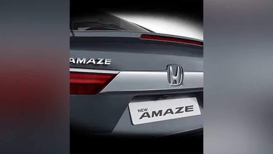 Rear view of a Honda Amaze 2022-2023