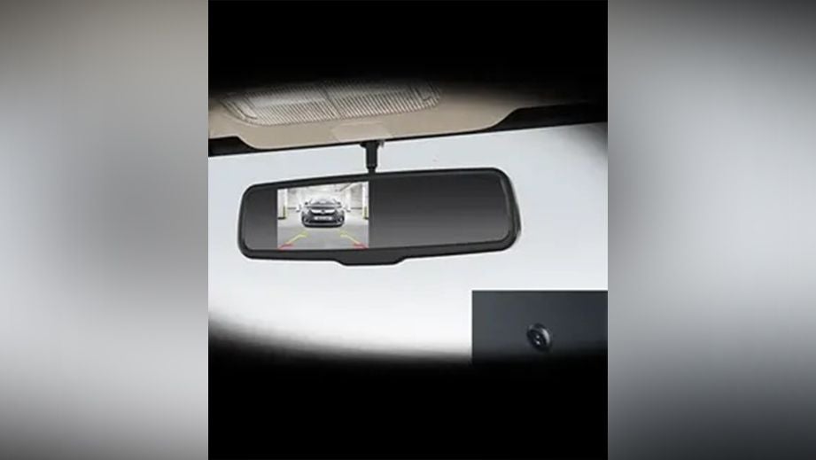 Rearview mirror display of a Honda Amaze 2022-2023