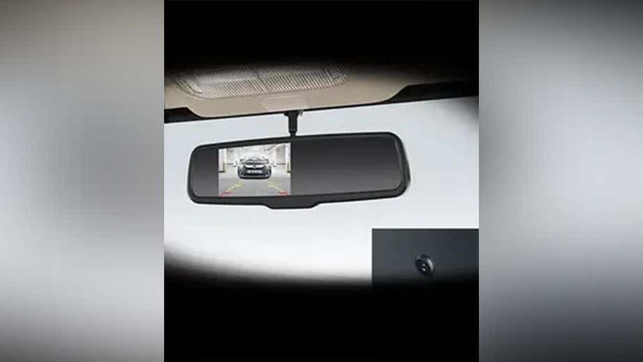 Rearview mirror display of a Honda Amaze 2022-2023