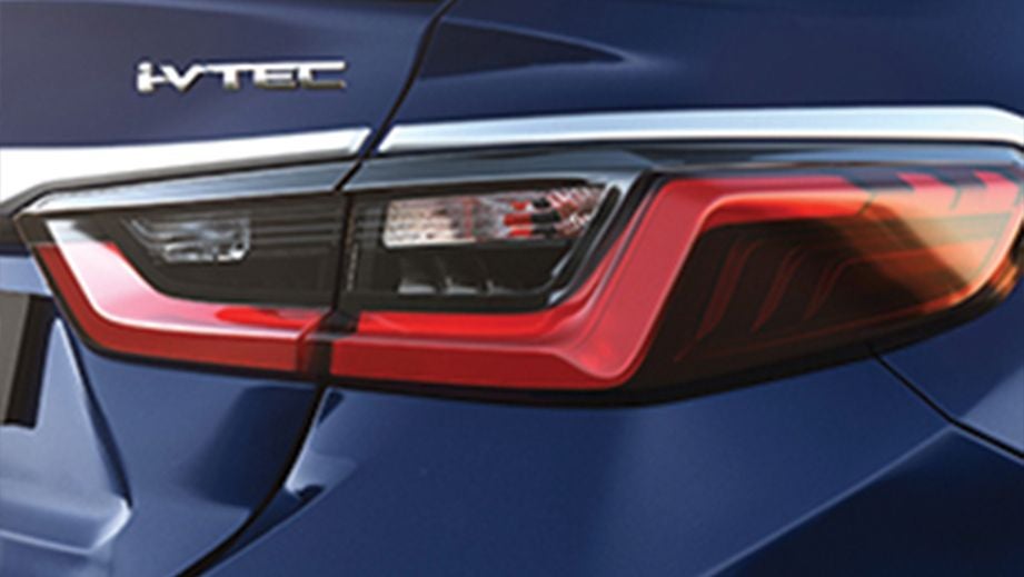 Tail light close-up of a Honda City