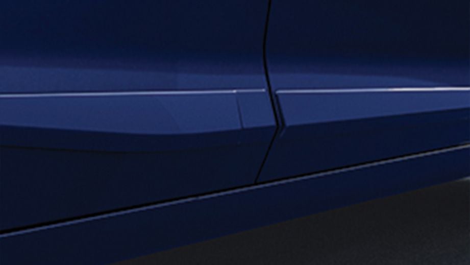 side door panel of a Obsidian Blue Pearl Honda City