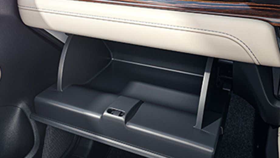 Glovebox view of a Honda City
