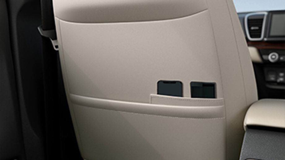 Rear seatback pocket and storage of a Honda City