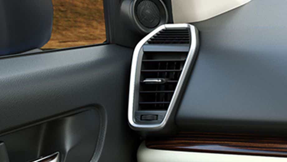 Dashboard air vent close-up of a Honda City