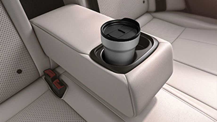 Rear seat armrest with cupholder of a Honda City