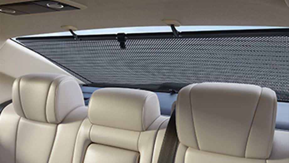Rear seat and window sunshade of a Honda City