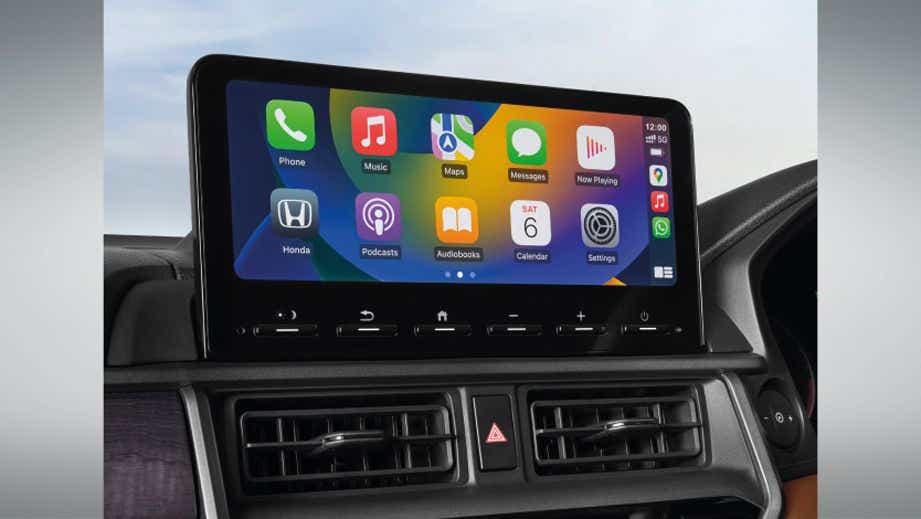 Infotainment system screen of a Honda Elevate