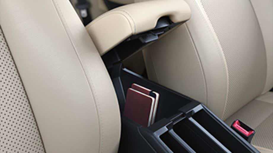 center armrest storage of a Honda City