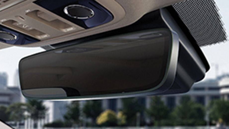 interior rearview mirror of a Honda City