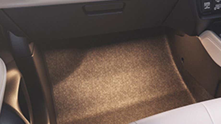 Front passenger footwell area of a Honda City