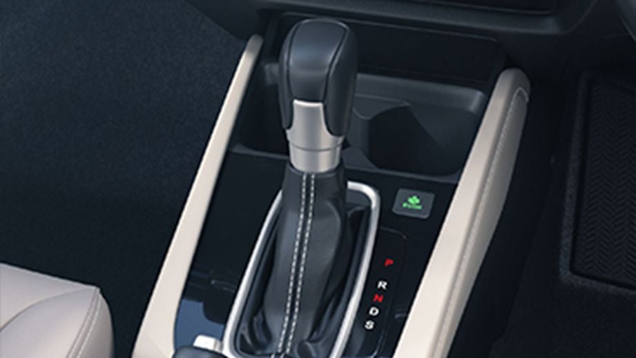 gearshift console of a Honda City
