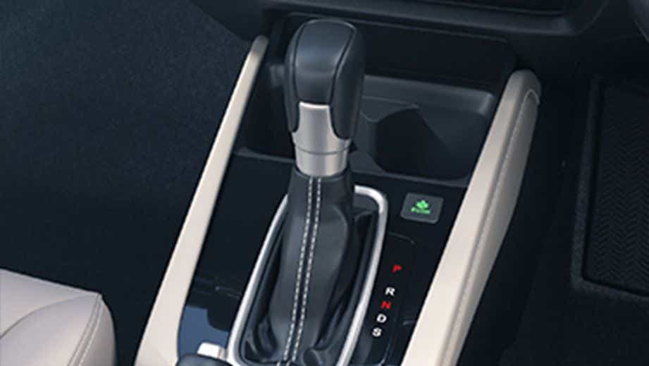 gearshift console of a Honda City
