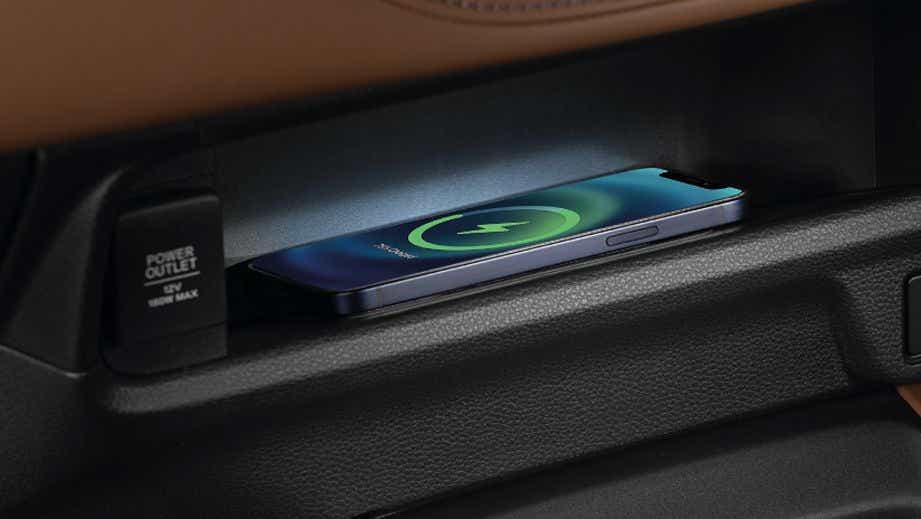 wireless charging pad area in a Honda Elevate