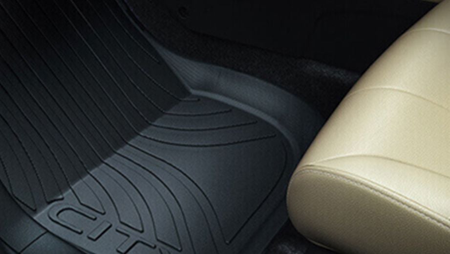Interior floor mat close-up of a Honda City