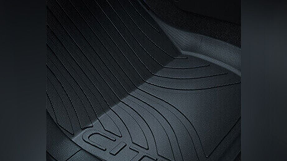 close-up of the floor mat in a Honda City