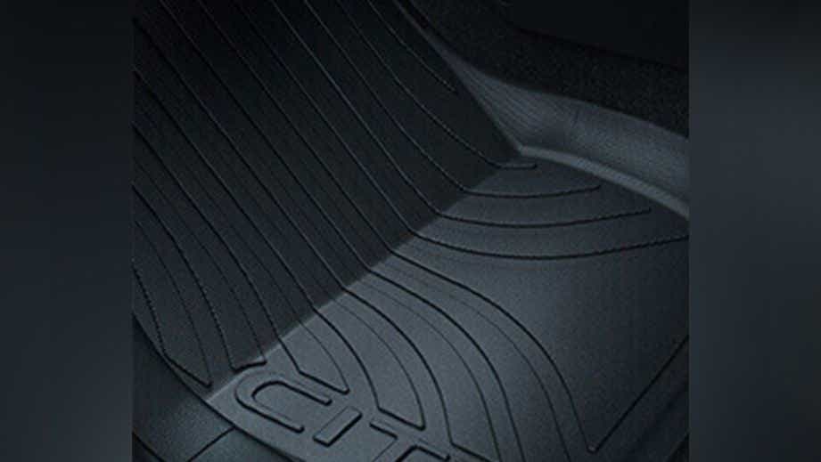 close-up of the floor mat in a Honda City