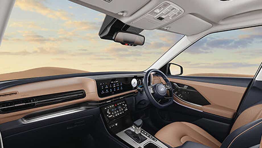 interior dashboard of a Hyundai Alcazar