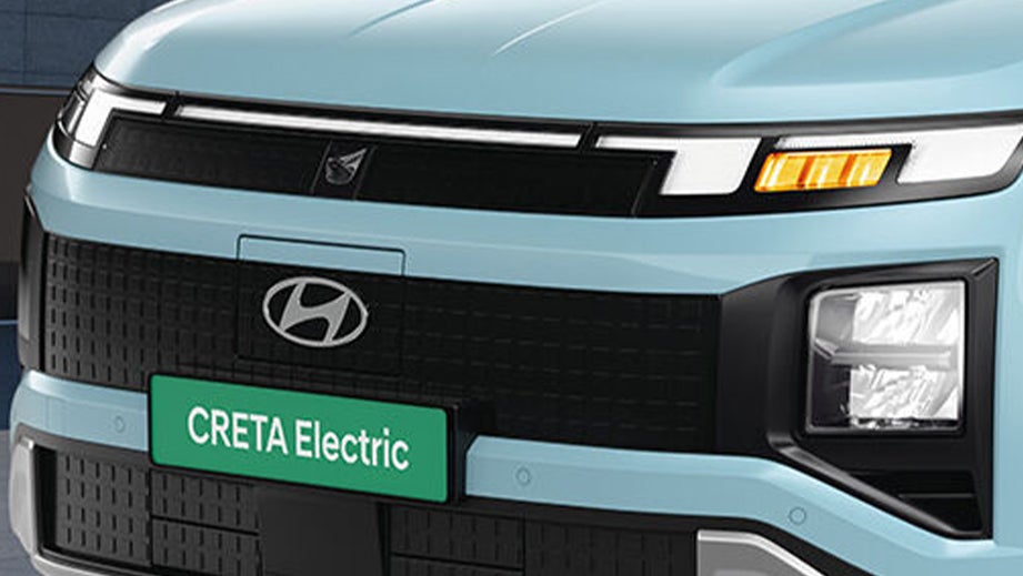 front grille and headlight view of a Hyundai Creta Electric