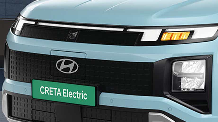 front grille and headlight view of a Hyundai Creta Electric