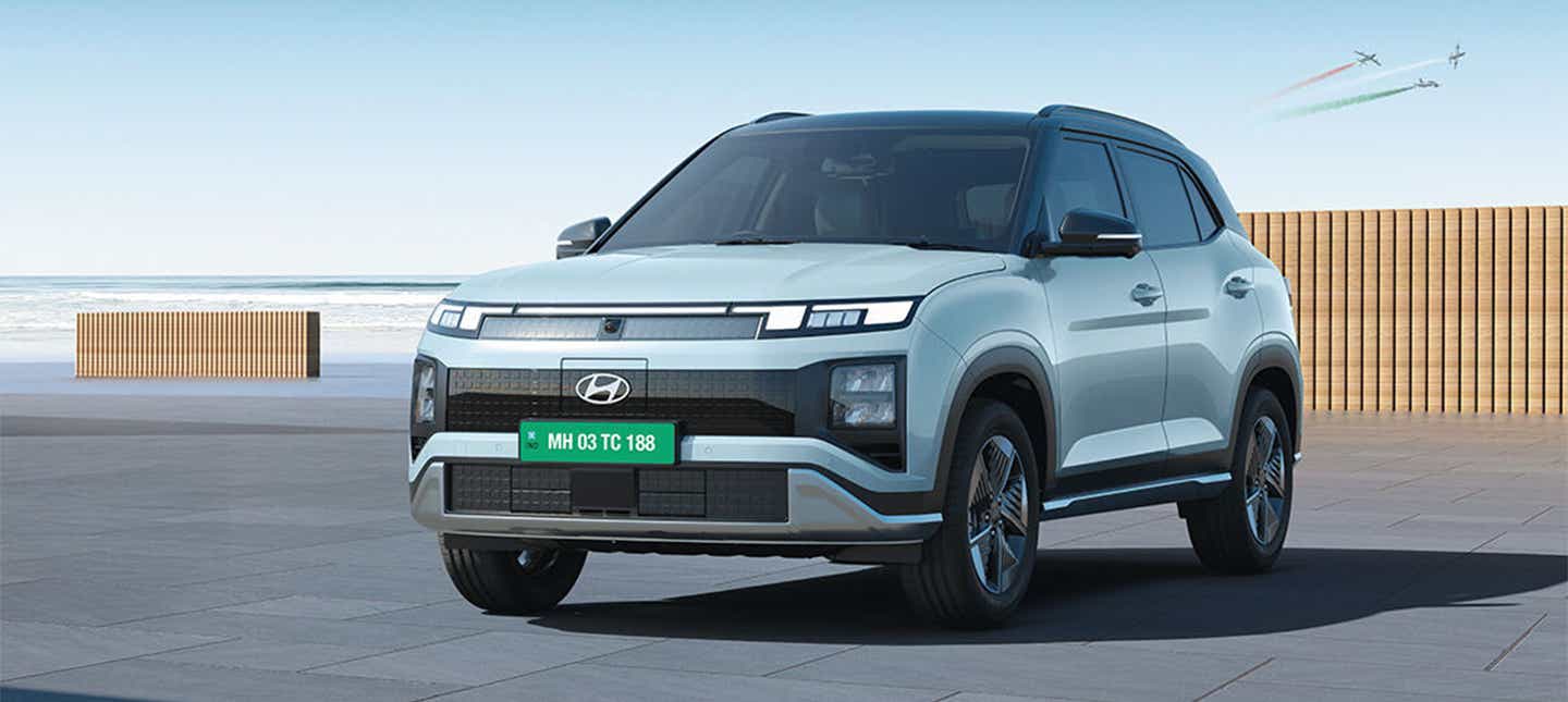 front three-quarter of a Hyundai Creta Electric