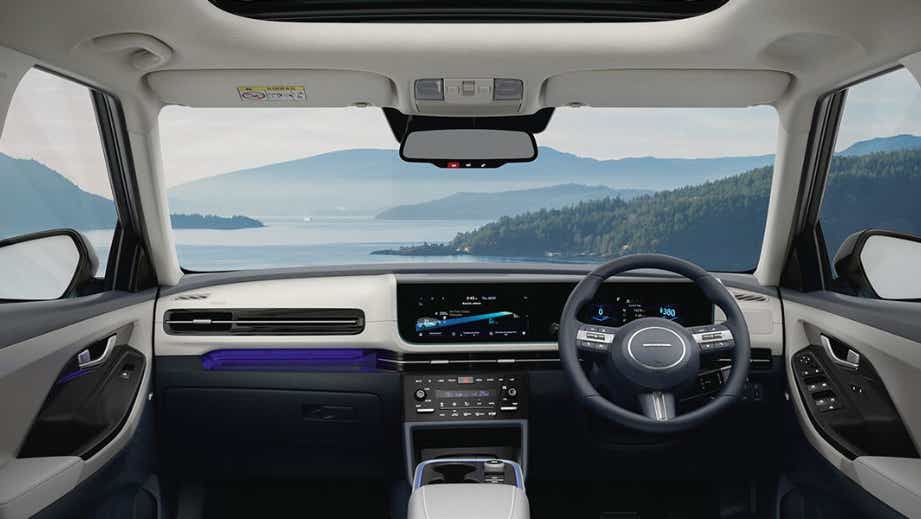 interior dashboard view of a Hyundai Creta Electric