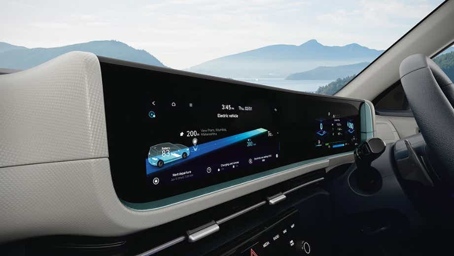 interior dashboard of a Hyundai Creta Electric