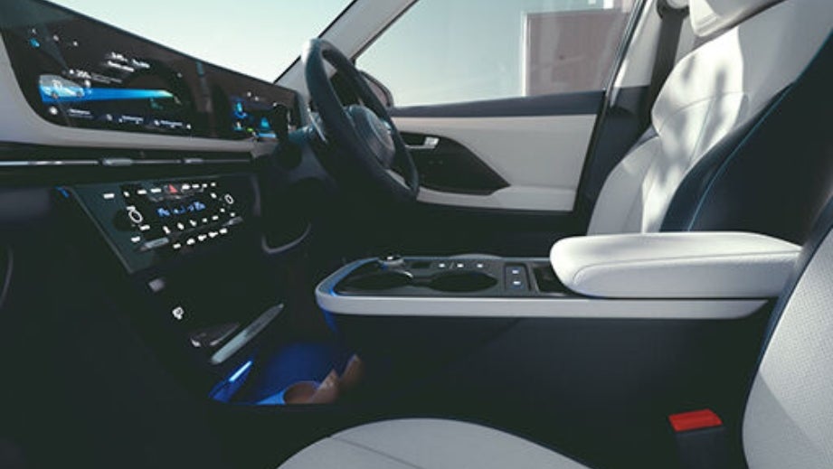 interior dashboard and front seats of a Hyundai Creta Electric
